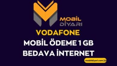 Vodafone Mobil Ödeme Bedava İnternet